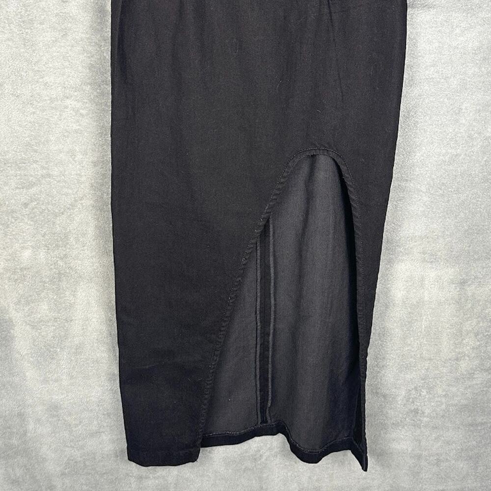 Reformation Jeans Dress Womens 6 Black Grazia Denim Midi Sleeveless Party Sexy - Picture 4 of 15